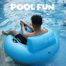 Electric Inflatable Swimming Ring & Pool Chair with Cup Holder